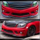 Mercedes C-class W204 2007-2015 Frontstoßstange Lippe V3 Aufsatz (für AMG 2008-2011, Carbon) Foto 4