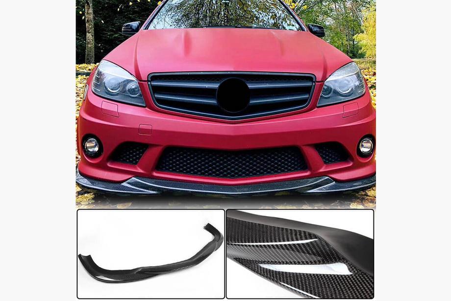 Mercedes C-class W204 2007-2015 Frontstoßstange Lippe V3 Aufsatz (für AMG 2008-2011, Carbon) Image