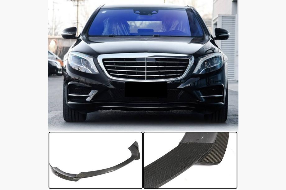 Mercedes S-class W222 2013-2022 Frontstoßstange Lippe Aufsatz (für AMG-Line 2014-2017, Carbon) Image