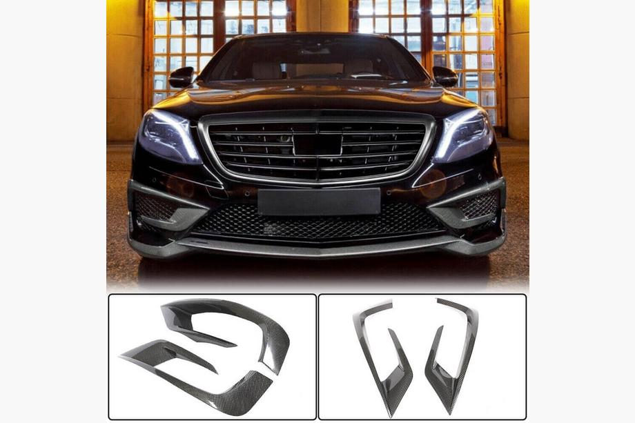 Mercedes S-class W222 2013-2022 Frontstoßstangenaufsätze V1 für S63 AMG 2014-2017 Carbon Image