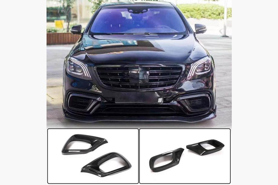 Mercedes S-class W222 2013-2022 Carbon Einsätze Frontstoßstange (für AMG 2018-2021) Image