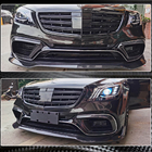 Mercedes S-class W222 2013-2022 Frontstoßstangenlippe Aufsatz (für S63/S65 AMG 2018-2022, Carbon) Foto 4
