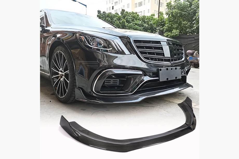 Mercedes S-class W222 2013-2022 Frontstoßstangenlippe Aufsatz (für S63/S65 AMG 2018-2022, Carbon) Image