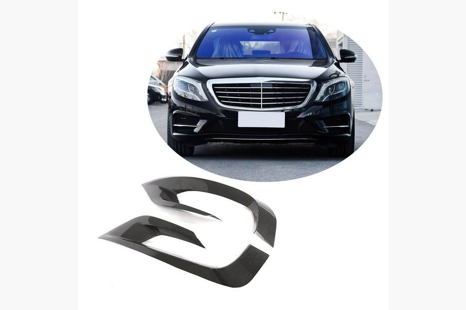 Mercedes S-class W222 2013-2022 Carbon Frontstoßstangen Abdeckungen (für AMG-Line 2014-2017) Image
