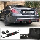 Mercedes S-class W222 2013-2022 Heckdiffusor mit Endrohren (für S63 AMG 2014-2017, Carbon) Foto 1