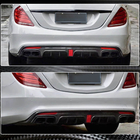 Mercedes S-class W222 2013-2022 Heckdiffusor mit Endrohren (für S63 AMG 2014-2017, Carbon) Foto 4