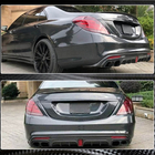 Mercedes S-class W222 2013-2022 Heckdiffusor mit Endrohren (für S63 AMG 2014-2017, Carbon) Foto 5