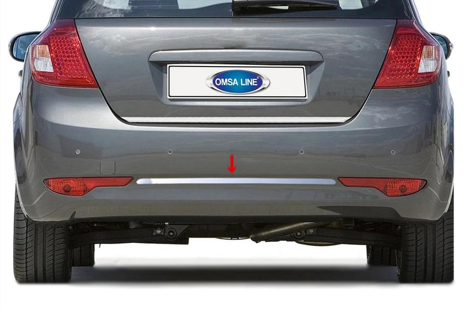Kia Ceed 2007-2012 Edelstahl Heckstoßstangenschutz OmsaLine (2009-2012, HB) Image