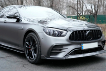 Mercedes E-class W213 2016-2023 Frontstoßstangen Lippe Aufsatz (für AMG-Line 2020-2023, Carbon) Foto 2