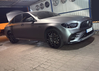 Mercedes E-class W213 2016-2023 Frontstoßstangen Lippe Aufsatz (für AMG-Line 2020-2023, Carbon) Foto 7