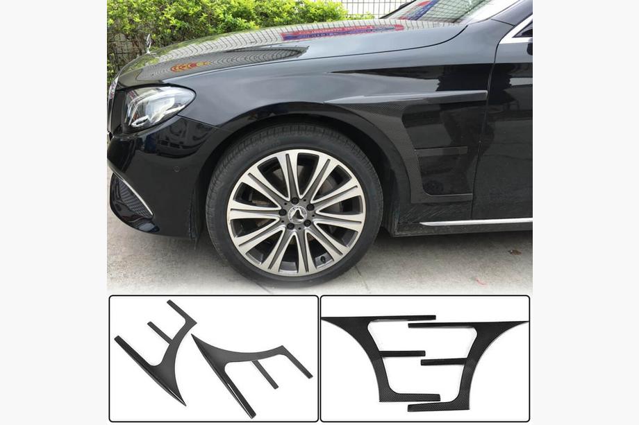Mercedes E-class W213 2016-2023 Carbon Abdeckungen für vordere Kotflügel (AMG-Line/E43 AMG 2016-2019) Foto 1