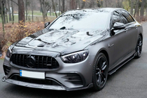 Mercedes E-class W213 2016-2023 Frontstoßstangenaufsätze (für AMG-Line 2020+, Trockencarbon) Foto 4