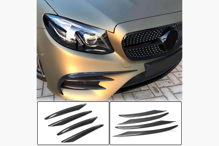 Mercedes E-class W213 2016-2023 Carbon Frontstoßstangen Aufsätze (für AMG-Line/E43 AMG 2016-2019) Image