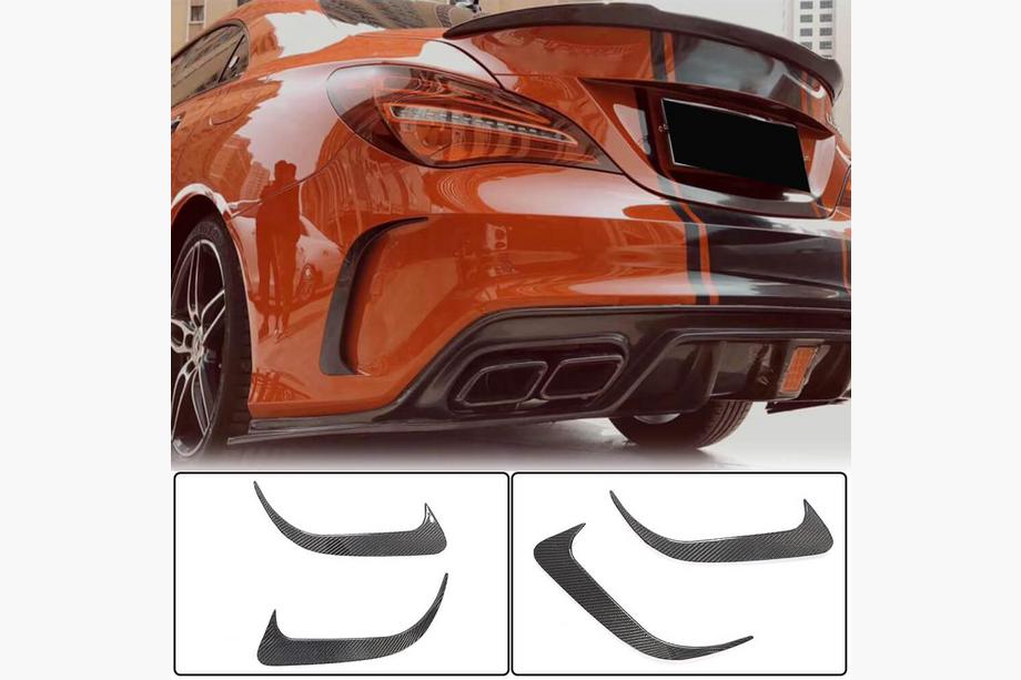 Mercedes CLA C117 2013-2019 Heckstoßstangen Abdeckung V1 (für AMG-Line / CLA45 AMG SD, Carbon) Image