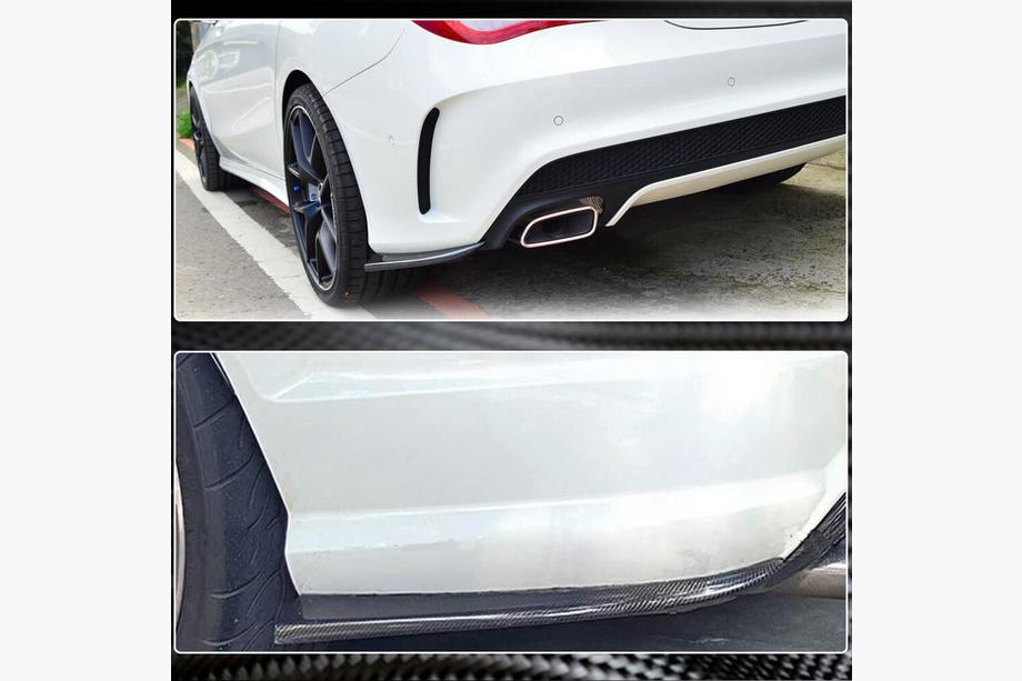 Mercedes CLA C117 2013-2019 Heckstoßstangenabdeckung V3 (für AMG-Line / CLA45 AMG SD, Carbon) Foto 3