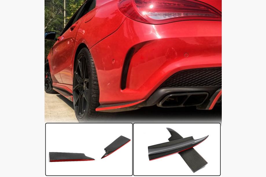 Mercedes CLA C117 2013-2019 Heckstoßstangenabdeckung V3 (für AMG-Line / CLA45 AMG SD, Carbon) Foto 6