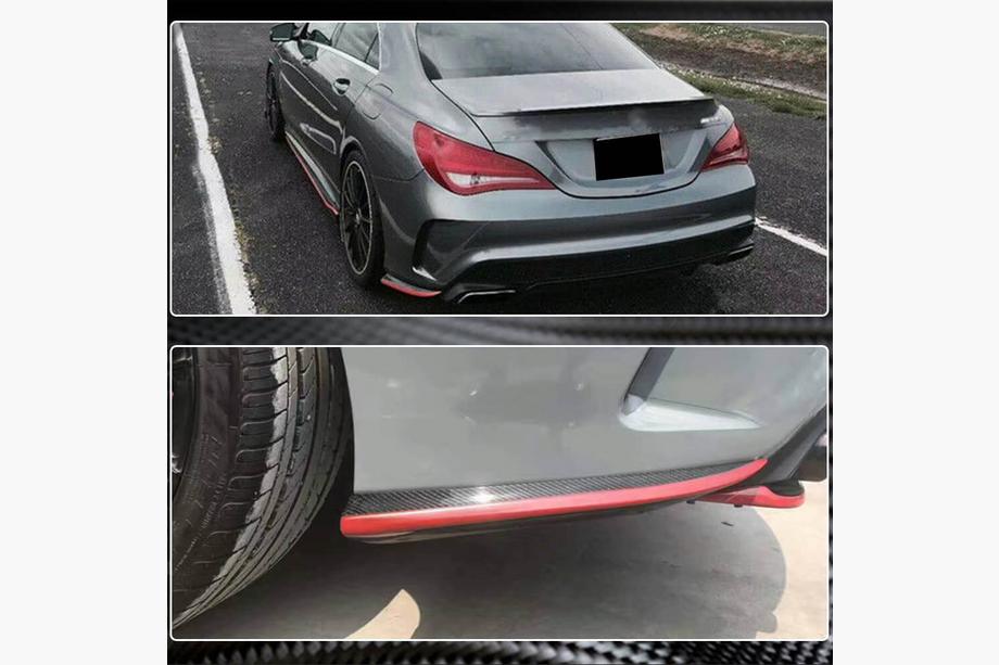 Mercedes CLA C117 2013-2019 Heckstoßstangenabdeckung V3 (für AMG-Line / CLA45 AMG SD, Carbon) Foto 9