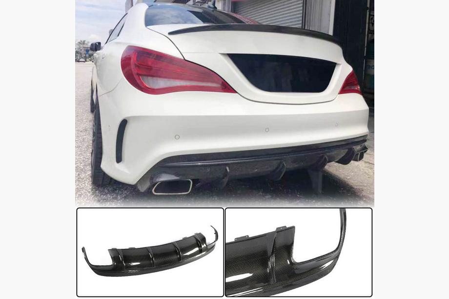Mercedes CLA C117 2013-2019 Heckdiffusor für AMG-Line / CLA45 AMG 2017-2019, Carbon Image