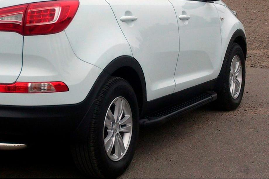Kia Sportage 2010-2015 Seitenschweller Allmond Black (2 Stk., Alu) Image