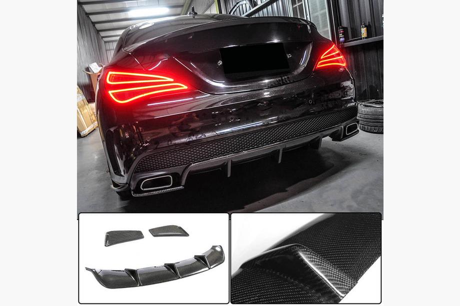 Mercedes CLA C117 2013-2019 Heckdiffusor V2 (für AMG-Line / CLA45 AMG 2013-2016, Carbon) Foto 1