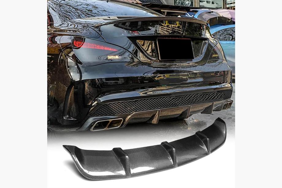 Mercedes CLA C117 2013-2019 Heckdiffusor V2 (für AMG-Line / CLA45 AMG 2013-2016, Carbon) Foto 2