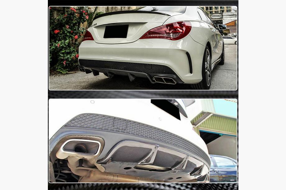 Mercedes CLA C117 2013-2019 Heckdiffusor V2 (für AMG-Line / CLA45 AMG 2013-2016, Carbon) Foto 6