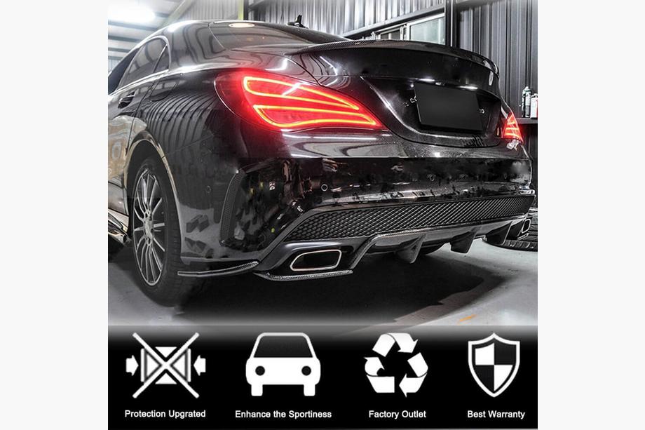 Mercedes CLA C117 2013-2019 Heckdiffusor V2 (für AMG-Line / CLA45 AMG 2013-2016, Carbon) Foto 8