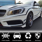 Mercedes A-class W176 2012-2018 Carbon Frontstoßstangen Aufsätze (für AMG-Line / A45 AMG HB 2013-2015) Foto 2
