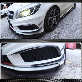 Carbon Frontstoßstangen Aufsätze (für AMG-Line / A45 AMG HB 2013-2015) Foto 4