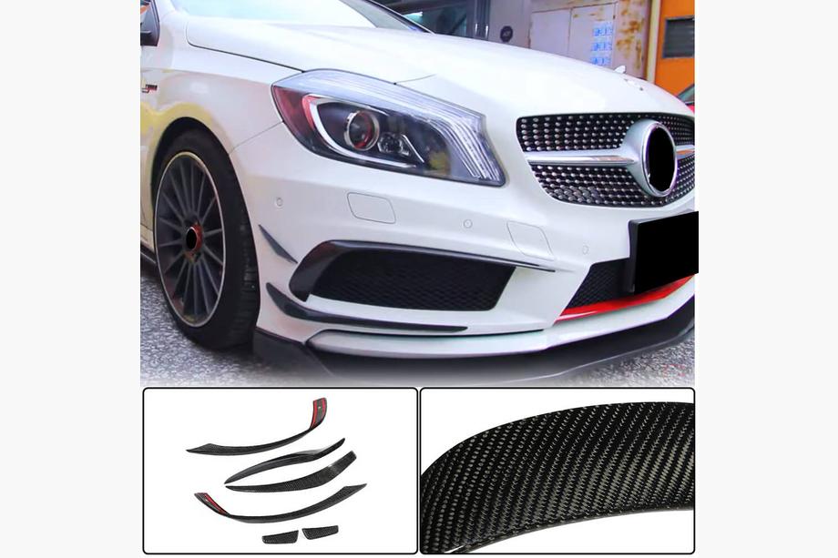 Mercedes A-class W176 2012-2018 Carbon Frontstoßstangen Aufsätze (für AMG-Line / A45 AMG HB 2013-2015) Image