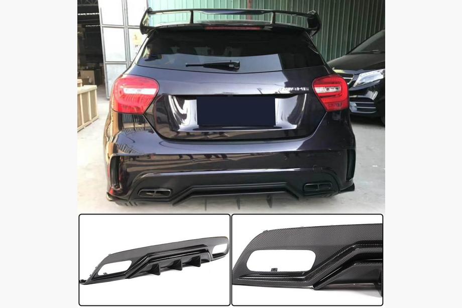 Mercedes A-class W176 2012-2018 Heckdiffusor V2 (für AMG-Line / A45 AMG HB) Image