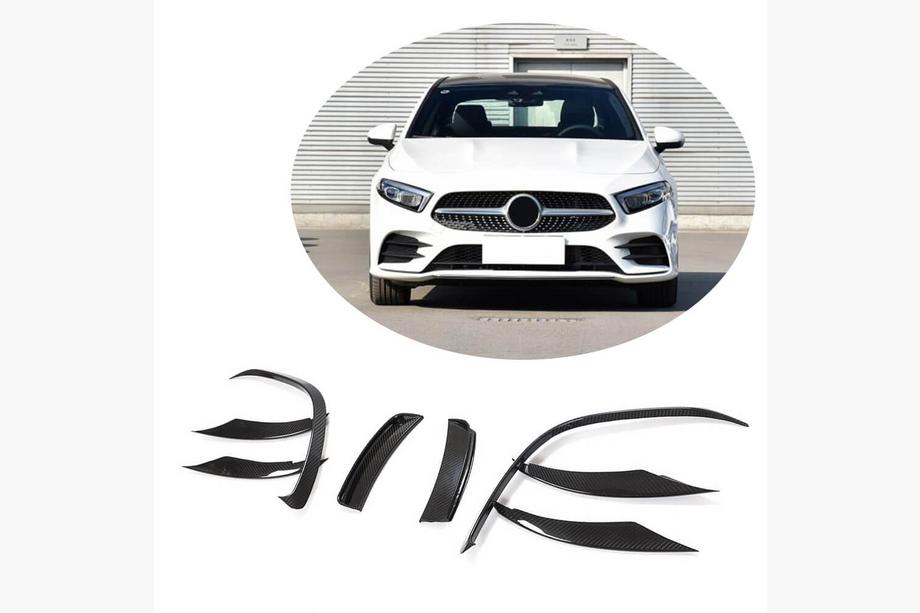 Mercedes A-class W177 2018- Carbon Frontstoßstangen Abdeckungen (für AMG-Line SD 2018-2021) Image
