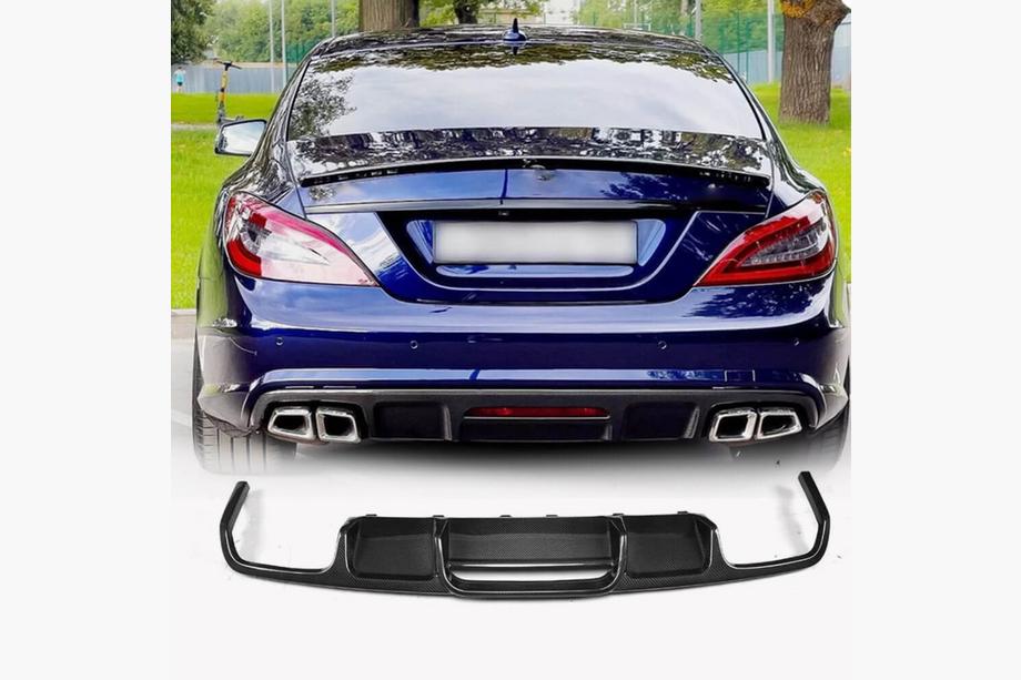 Mercedes CLS C218 2011-2018 Heckstoßstangen Diffusor (für Base/CLS63 AMG 2015-2018, Carbon) Image