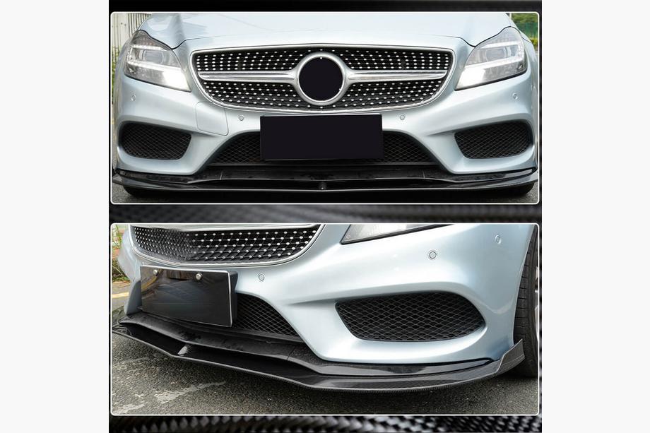 Mercedes CLS C218 2011-2018 Frontstoßstange Lippe Aufsatz (für Base SD 2015-2018, Carbon) Foto 3