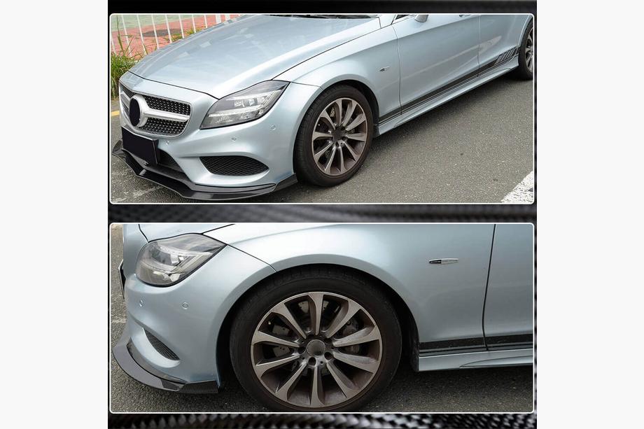Mercedes CLS C218 2011-2018 Frontstoßstange Lippe Aufsatz (für Base SD 2015-2018, Carbon) Foto 4