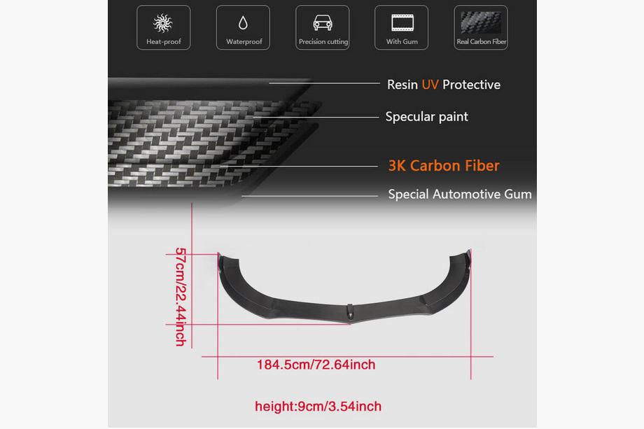 Mercedes CLS C218 2011-2018 Frontstoßstange Lippe Aufsatz (für Base SD 2015-2018, Carbon) Foto 5