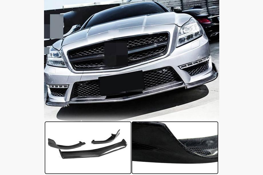 Mercedes CLS C218 2011-2018 Frontstoßstange Lippe V1 Aufsatz (für CLS63 AMG SD 2011-2014, Carbon) Image