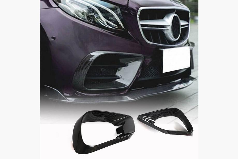 Mercedes E-class coupe C238 2016-2024 Carbon Frontstoßstangen Abdeckungen (für AMG-Line 2017-2019) Image