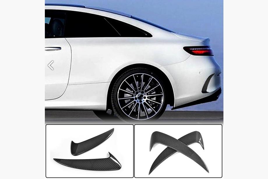 Mercedes E-class coupe C238 2016-2024 Heckstoßstangen Abdeckungen (für AMG-Line 2017-2019, Carbon) Image
