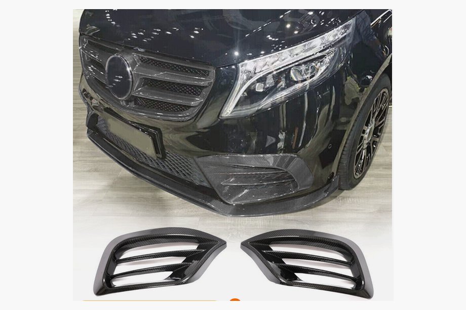 Mercedes Vito/V-class W447 2014- Abdeckungen für Nebelscheinwerfer V1 (2020+, Trockencarbon) Foto 1