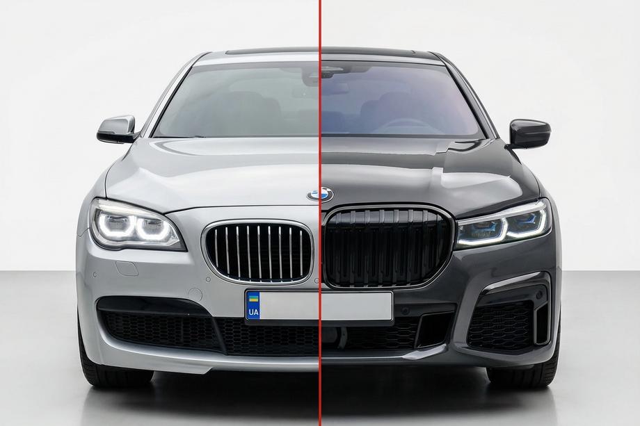 BMW 7 Series F01/F02 2008-2015 Facelift-Umrüstkit auf G12 M760 (ohne Austausch von Kofferraumdeckel und hinteren Kotflügeln) Foto 1