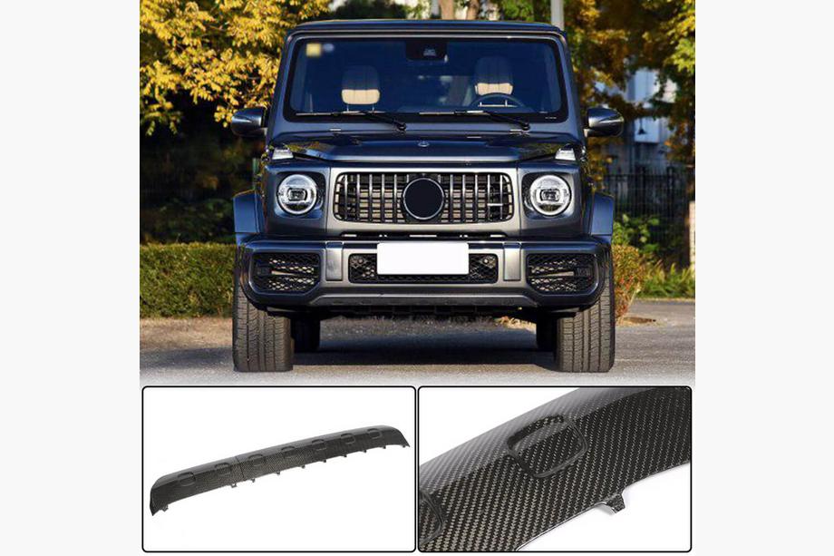 Mercedes G class W463 2018-2024 Frontstoßstangenaufsatz V1 (für G63 AMG, Trockencarbon) Foto 1