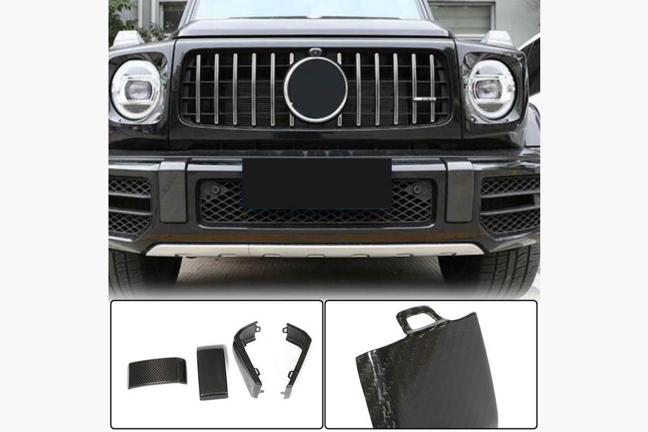 Mercedes G class W463 2018-2024 Satz Aufsätze für vordere und hintere Stoßstange (für G63 AMG, Trockencarbon) Foto 1