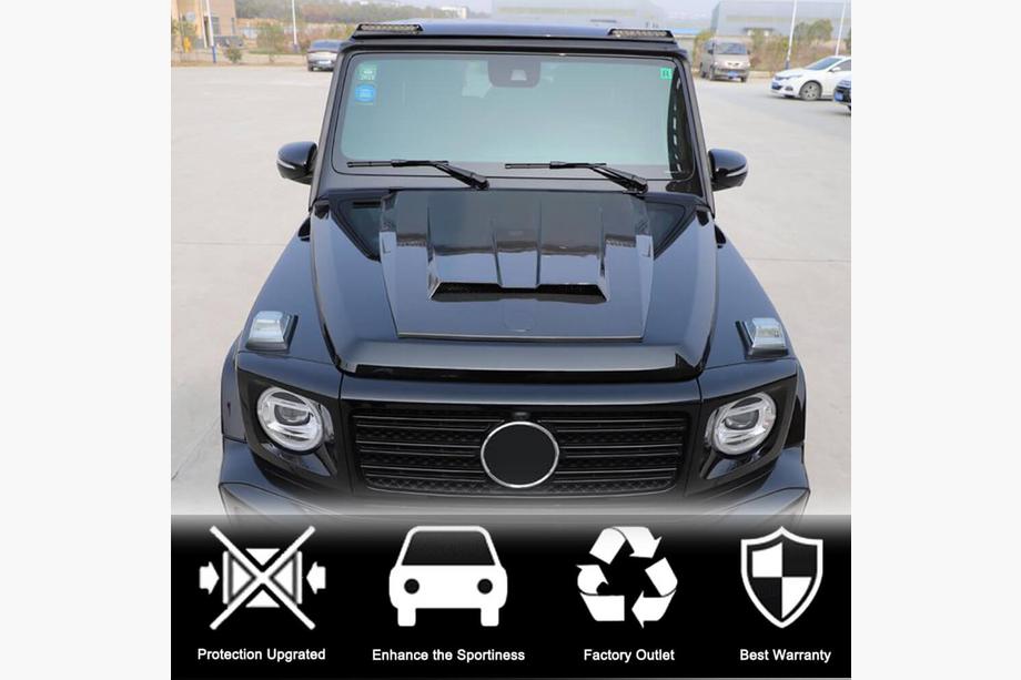 Mercedes G class W463 1990-2018 AMG-Design Heckspoiler (für 2004-2018, Carbon) Foto 5