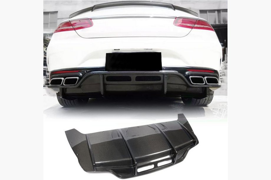 Mercedes S-class C217 Coupe 2014-2020 Heckdiffusor für AMG-Line 2015-2018, Carbon Image