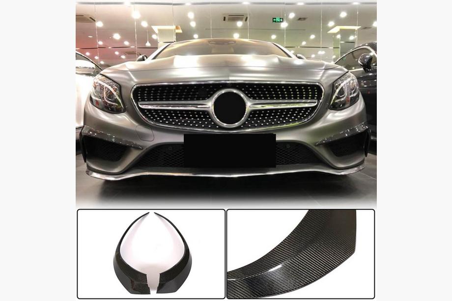 Mercedes S-class C217 Coupe 2014-2020 Einsätze für Frontstoßstange (für AMG-Line 2015-2018, Carbon) Image