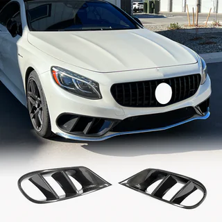 Einsätze für Frontstoßstange (für AMG-Line 2015-2018, Trockencarbon) Foto 1