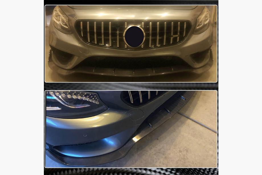 Mercedes S-class C217 Coupe 2014-2020 Frontlippe V2 für AMG-Line 2015-2018 Carbon Foto 4