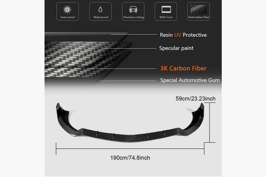 Mercedes S-class C217 Coupe 2014-2020 Frontlippe V2 für AMG-Line 2015-2018 Carbon Foto 6