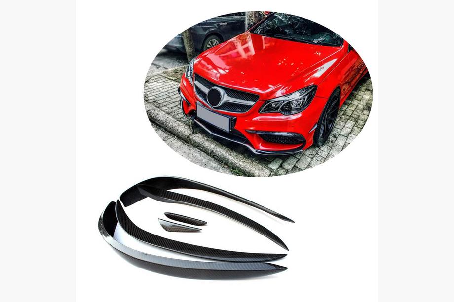 Mercedes E-class coupe C207 2010-2017 Frontstoßstangen Aufsätze (für AMG-Line 2014-2016, Carbon) Image